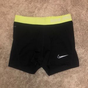 Neon Yellow Nike Pro Spandex